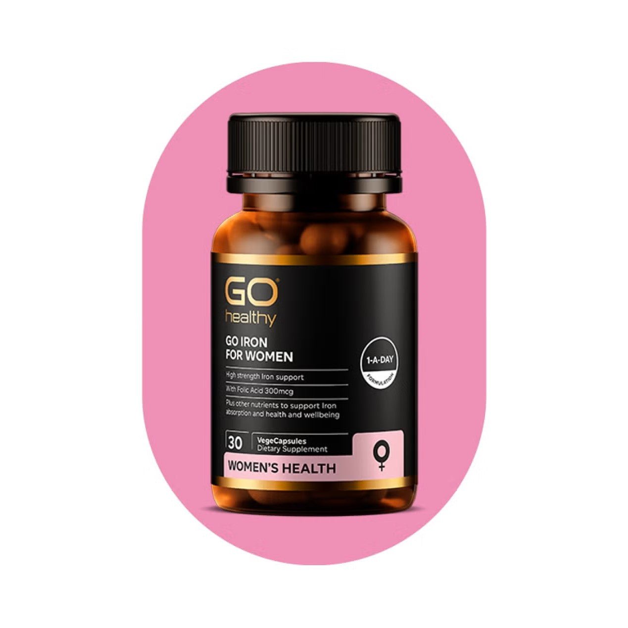 GO Iron for Women 30 VegeCaps - 1st Stop Marshall's Health Shop, Gift Shop! - Heath and Natural Therapy New Brighton Christchurch - Naturopath