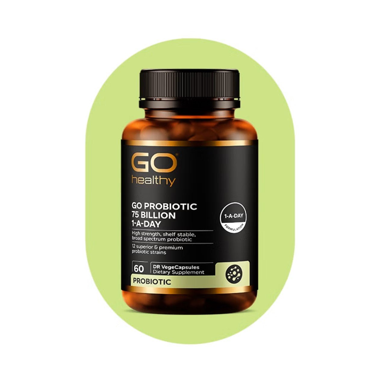 GO Probiotic 75 Billion 1-A-Day 30 Delayed Release Vegecaps - 1st Stop Marshall's Health Shop, Gift Shop! - Heath and Natural Therapy New Brighton Christchurch - Naturopath
