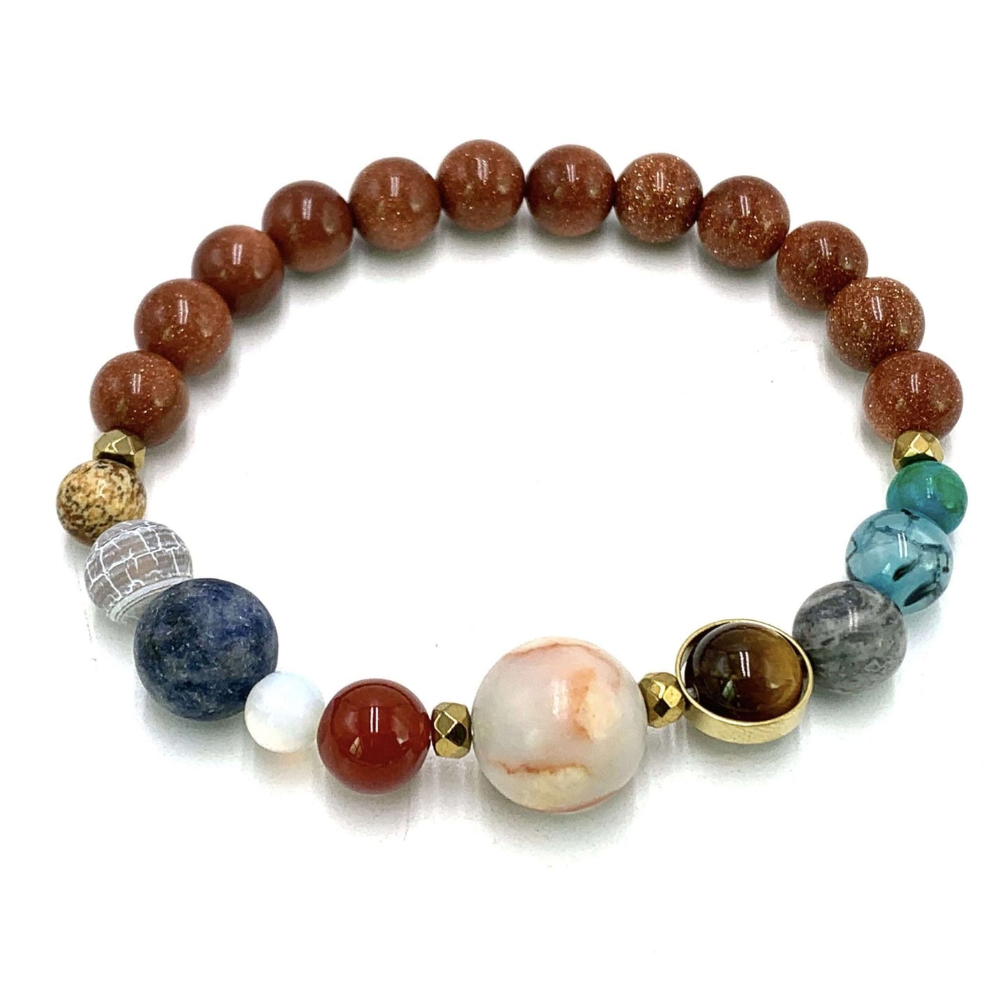 Goldstone Solar System Bracelet - MarshallsHealthShop