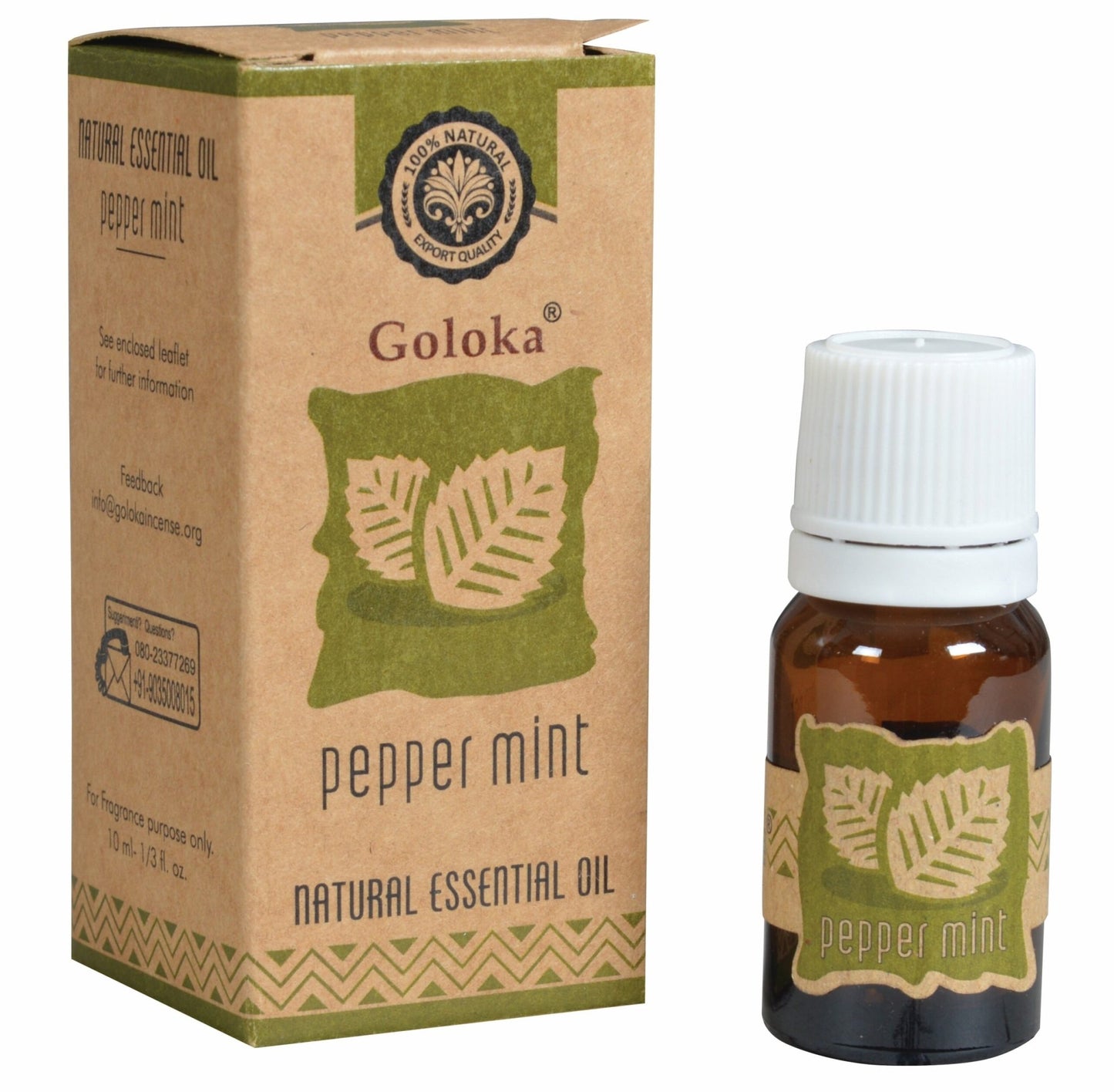 Goloka Peppermint Essential Oil 10ml - 1st Stop Marshall's Health Shop, Gift Shop! - Heath and Natural Therapy New Brighton Christchurch - Naturopath