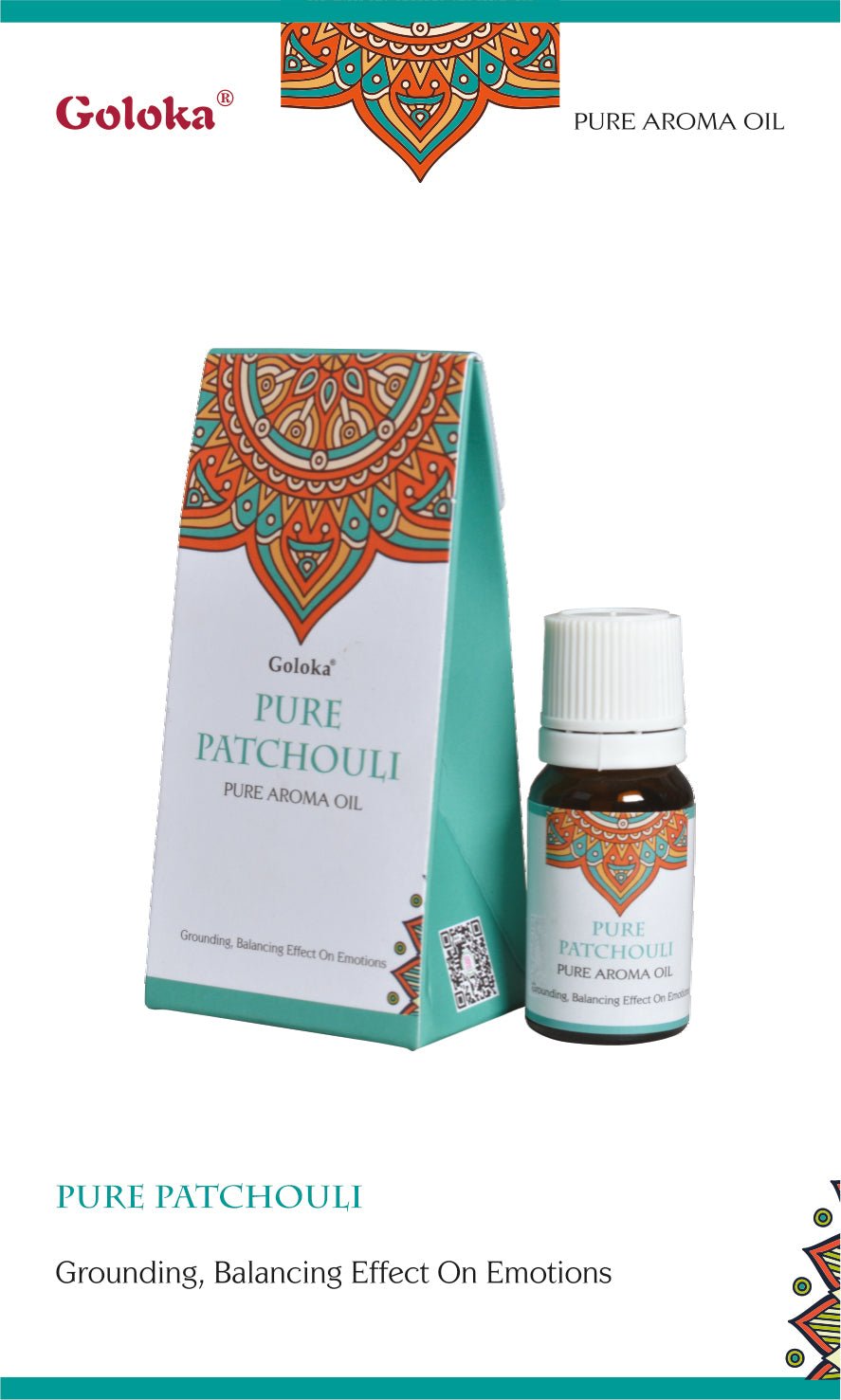 Goloka Pure Patchouli Aroma Oil 10ml - 1st Stop Marshall's Health Shop, Gift Shop! - Heath and Natural Therapy New Brighton Christchurch - Naturopath