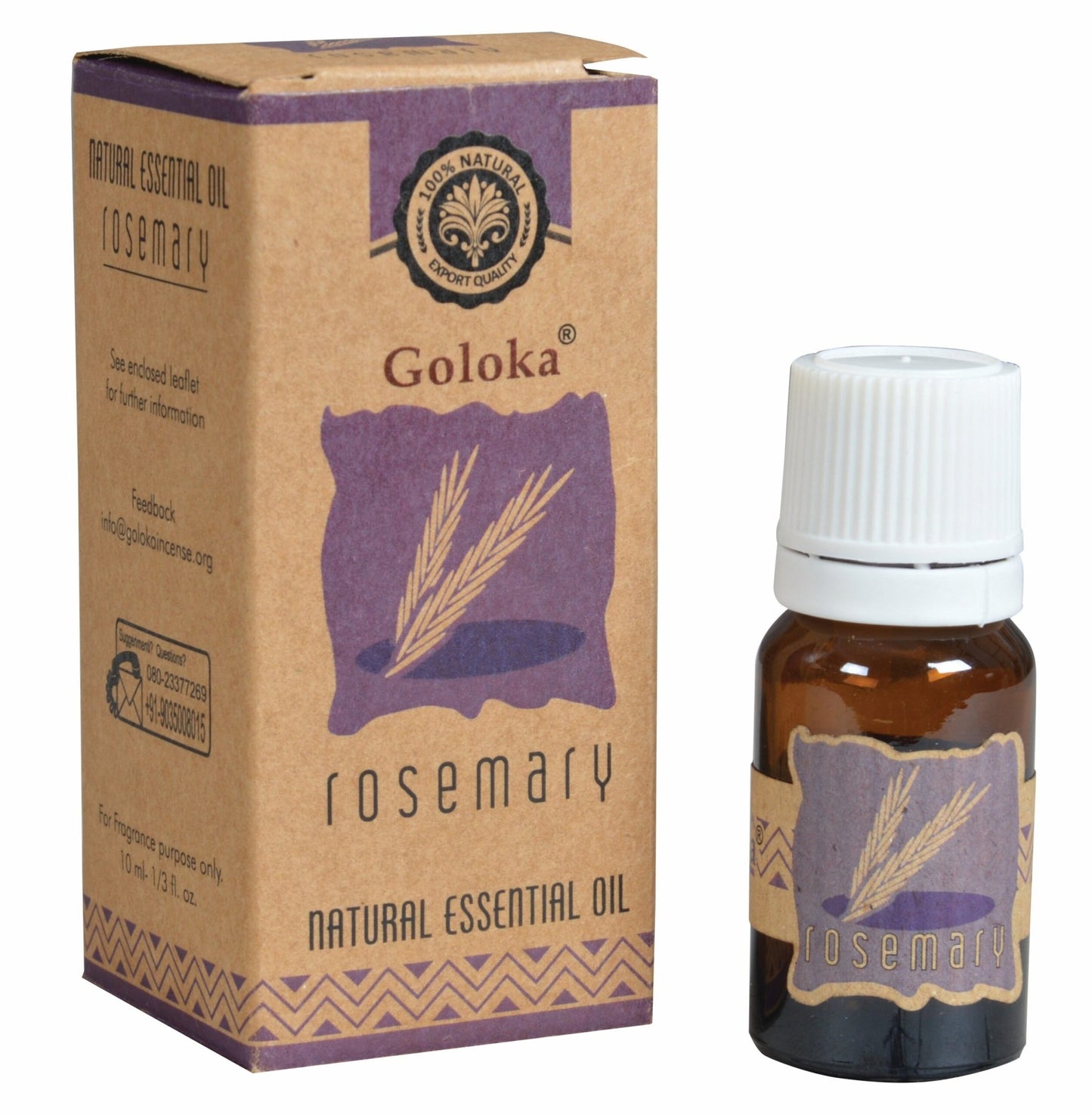 Goloka Rosemary Essential Oil 10ml - 1st Stop Marshall's Health Shop, Gift Shop! - Heath and Natural Therapy New Brighton Christchurch - Naturopath