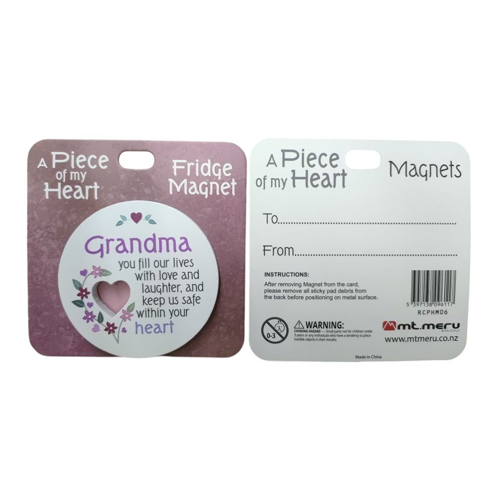 Grandma Piece of My Heart Magnet - MarshallsHealthShop