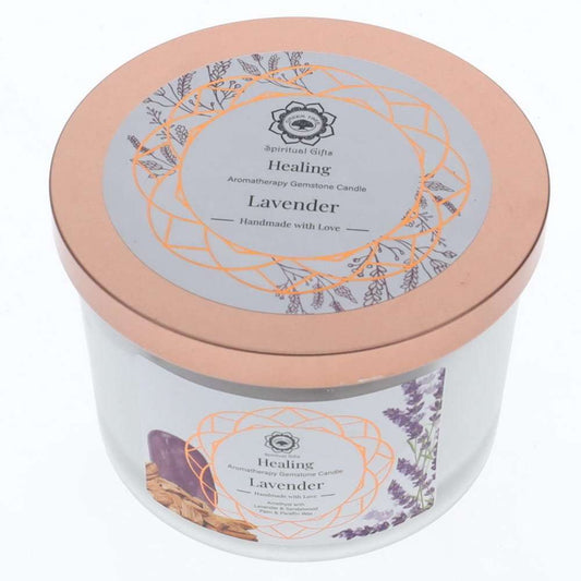 Green Tree Candle Healing Lavender/Amethyst - MarshallsHealthShop