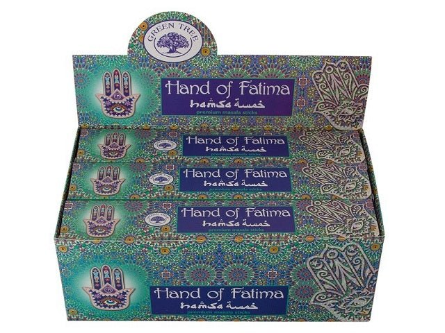 Green Tree Hands of Fatima incense STICKS 15gm - MarshallsHealthShop