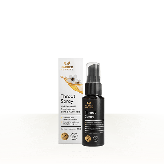 Harker Herbals Adult's Throat Spray 30ml - 1st Stop Marshall's Health Shop, Gift Shop! - Heath and Natural Therapy New Brighton Christchurch - Naturopath