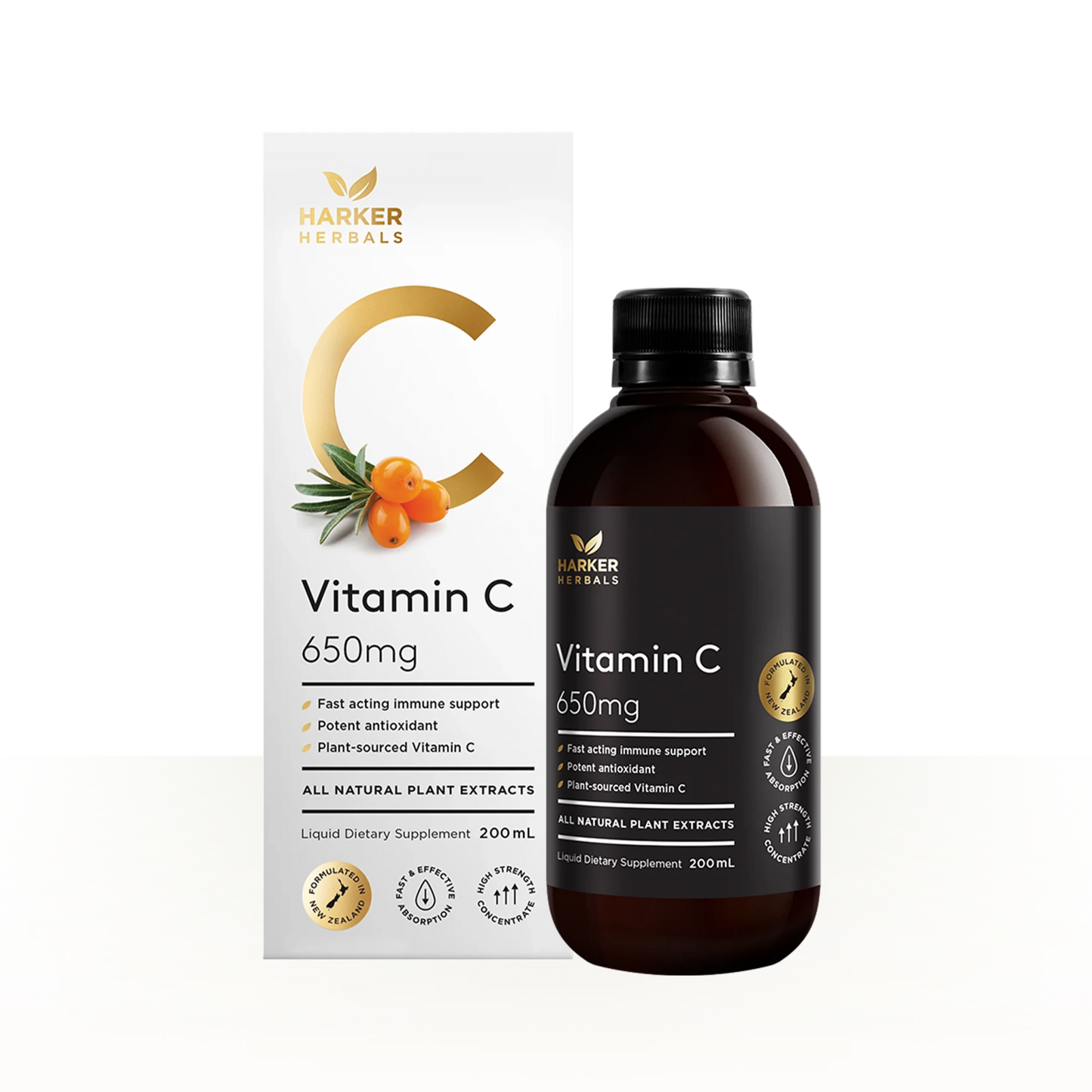 Harker Herbals Vitamin C 650mg 200ml - 1st Stop Marshall's Health Shop, Gift Shop! - Heath and Natural Therapy New Brighton Christchurch - Naturopath