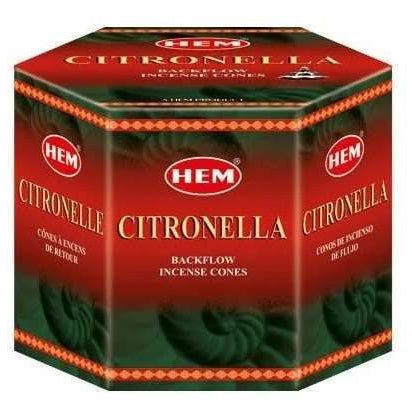 HEM Backflow Cones Citronella - MarshallsHealthShop