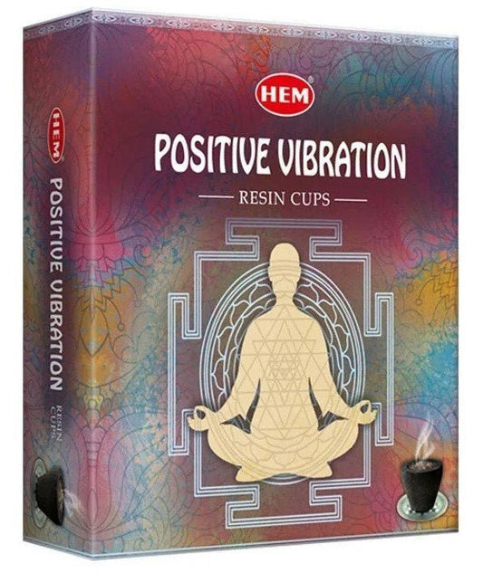 HEM Positive Vibes Resin Cup Dhoop - MarshallsHealthShop