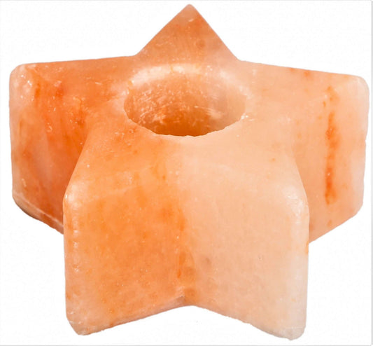 Himalayan Salt Star Shaped - T Light Candle - MarshallsHealthShop