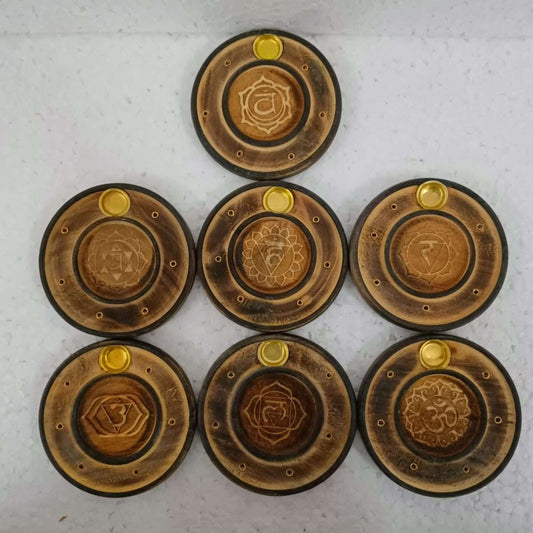 Incense Holder Round 7 chakra Incense Holder - MarshallsHealthShop