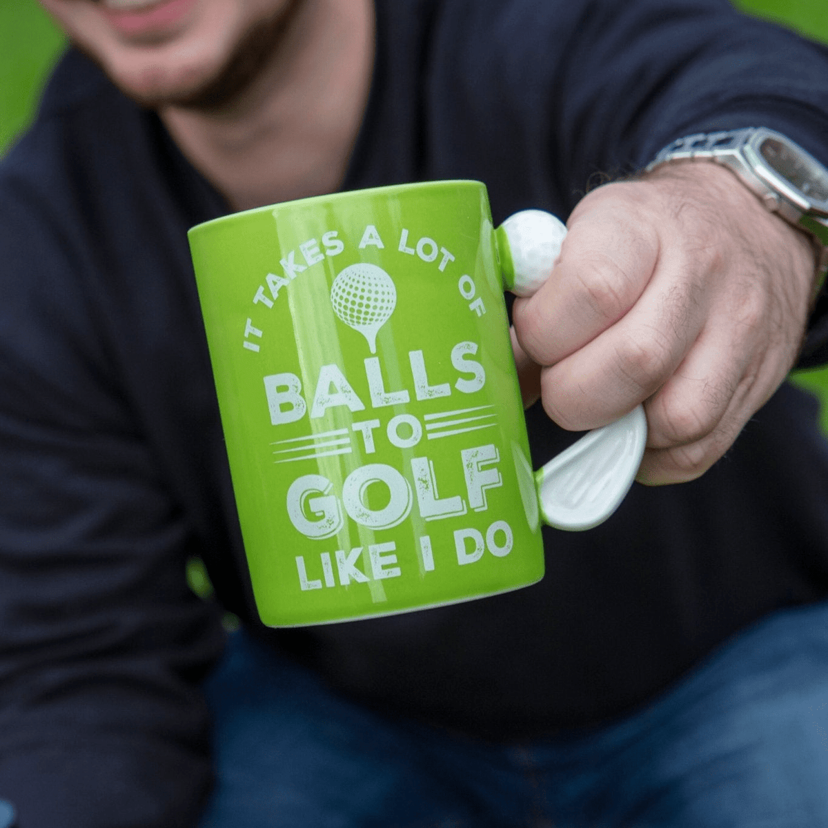 It Takes a Lot of Balls to Golf Like I Do Golf Mug 18Oz# - 1st Stop Marshall's Health Shop, Gift Shop! - Heath and Natural Therapy New Brighton Christchurch - Naturopath#