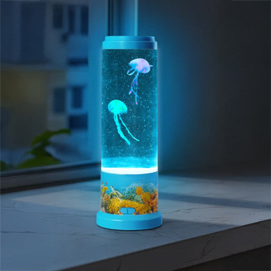 Jellyfish Cylinder LED Lamp - 1st Stop Marshall's Health Shop, Gift Shop! - Heath and Natural Therapy New Brighton Christchurch - Naturopath