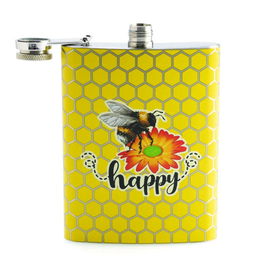 Joybee Metal Flask
Spring themed flask with a bee happy message over a bright yellow honeycomb pattern
Made from quality stainless steel
Holds 8oz/235ml of your favourite booze
9.0(L) x 2.0(W) x 13.50(H) cm
1st Stop, Marshall's Health Shop, Gift Shop!
SKU: TF-F8/BH