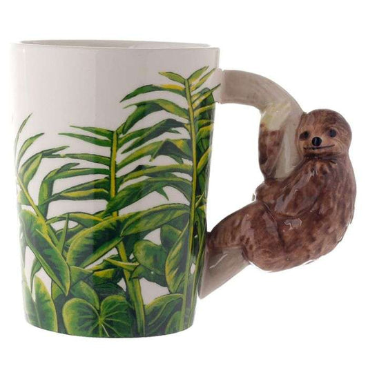 Jungle Explorer Sloth Ceramic Shaped Handle Mug - MarshallsHealthShop