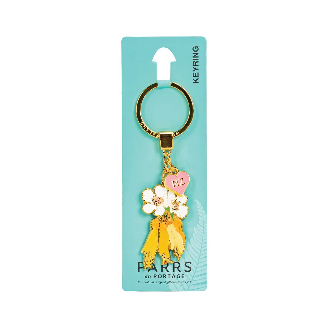 Keyring Manuka and Kowhai Flowers - MarshallsHealthShop
