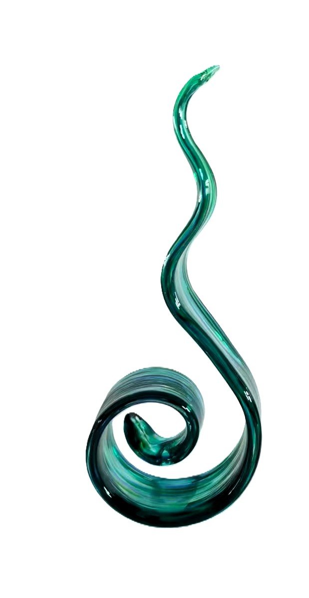 Kiwiana Glass Art Koru (GA46)# - 1st Stop Marshall's Health Shop, Gift Shop! - Heath and Natural Therapy New Brighton Christchurch - Naturopath#