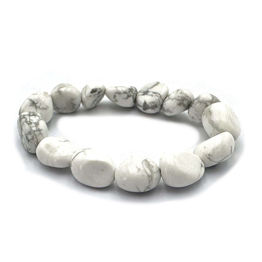 Large Beaded Bracelet American Howlite - MarshallsHealthShop