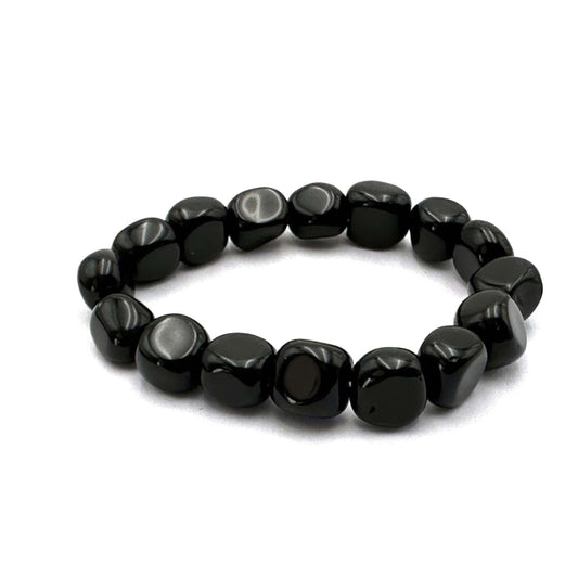 Large Beaded Bracelet Black Obsidian - MarshallsHealthShop