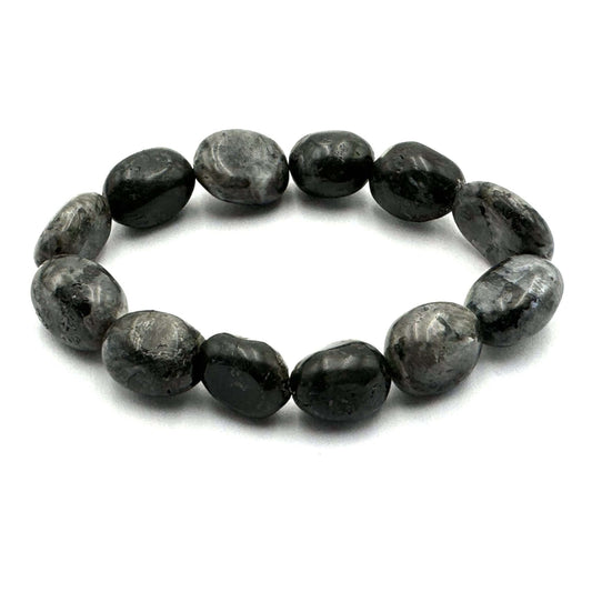 Large Beaded Bracelet Dark Labradorite - MarshallsHealthShop
