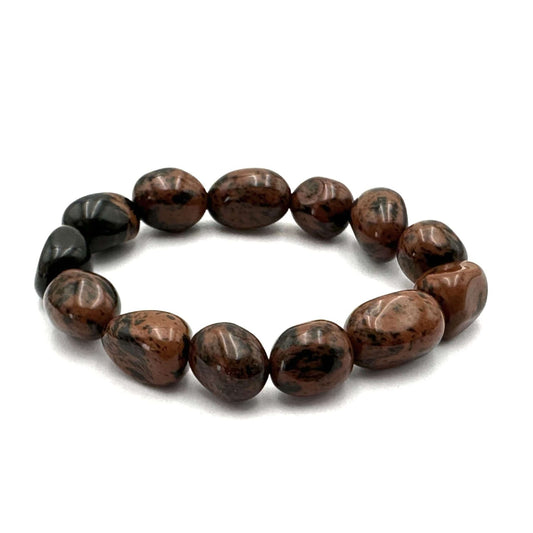 Large Beaded Bracelet Mahogany Obsidian - MarshallsHealthShop
