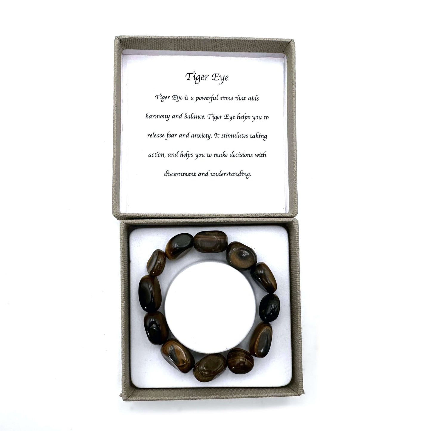 Large Beaded Bracelet Tiger Eye - MarshallsHealthShop
