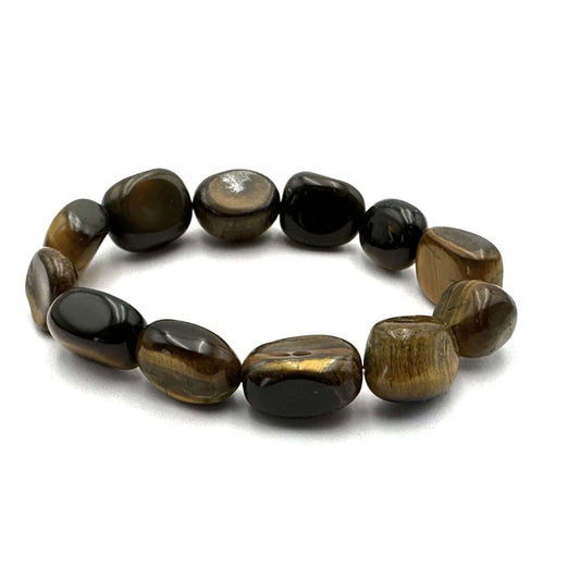 Large Beaded Bracelet Tiger Eye - MarshallsHealthShop