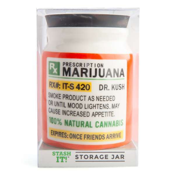 Large Prescription Marijuana Stash It! Storage Jar - MarshallsHealthShop