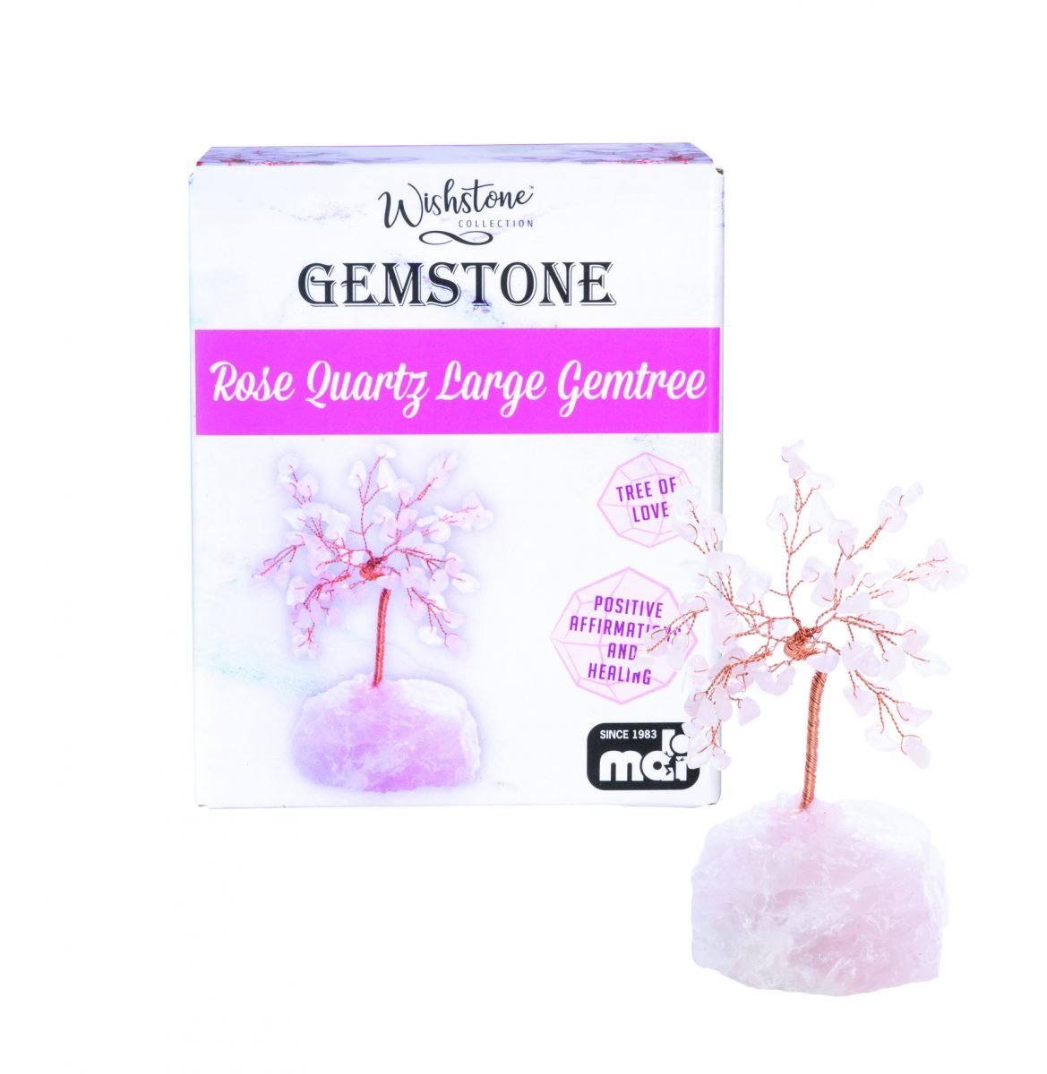 Large Rose Quartz Gemstone Tree - MarshallsHealthShop
