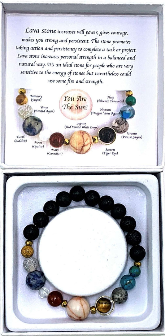 Lava Stone Solar System Bracelet - MarshallsHealthShop