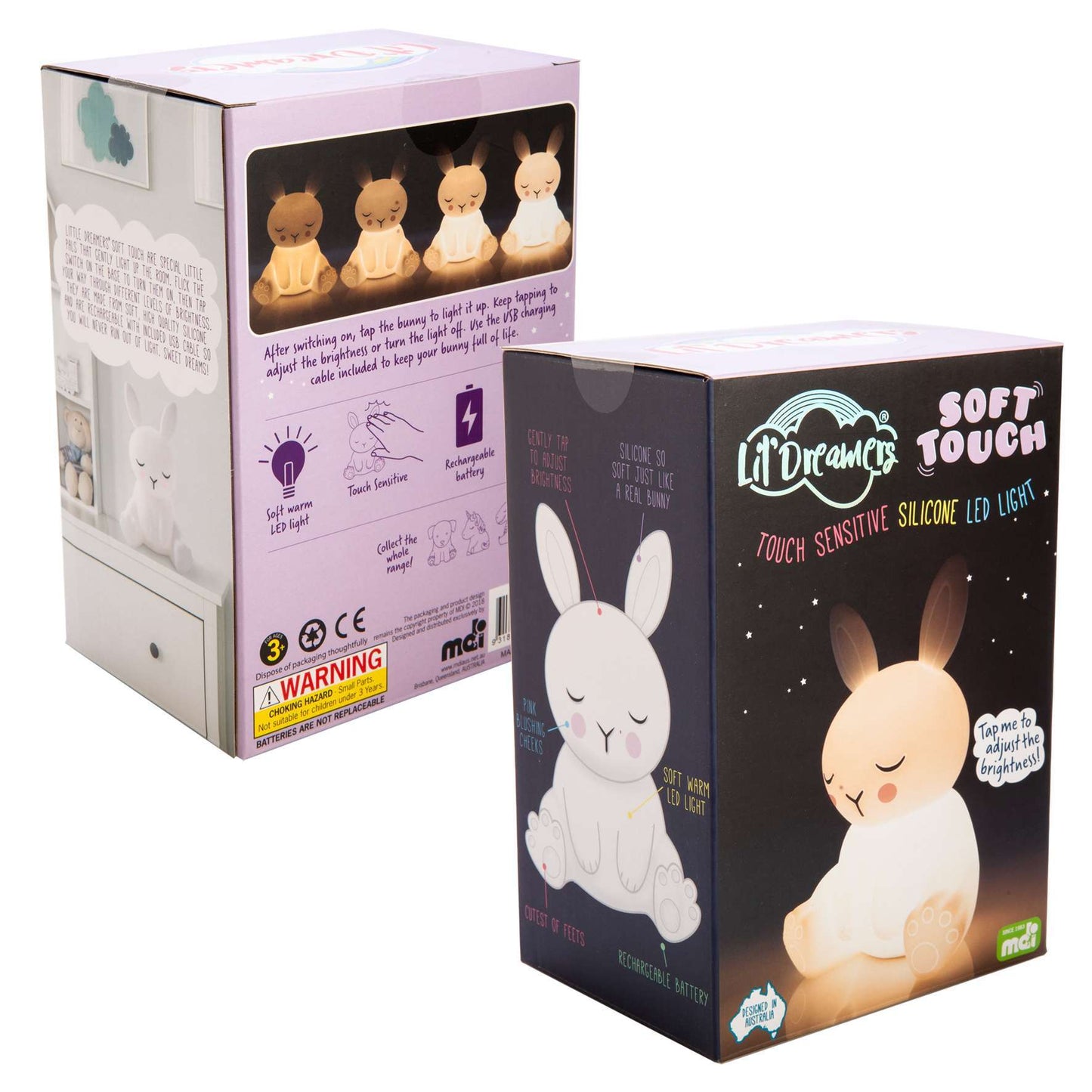Lil Dreamers Bunny Soft Touch LED Light - MarshallsHealthShop