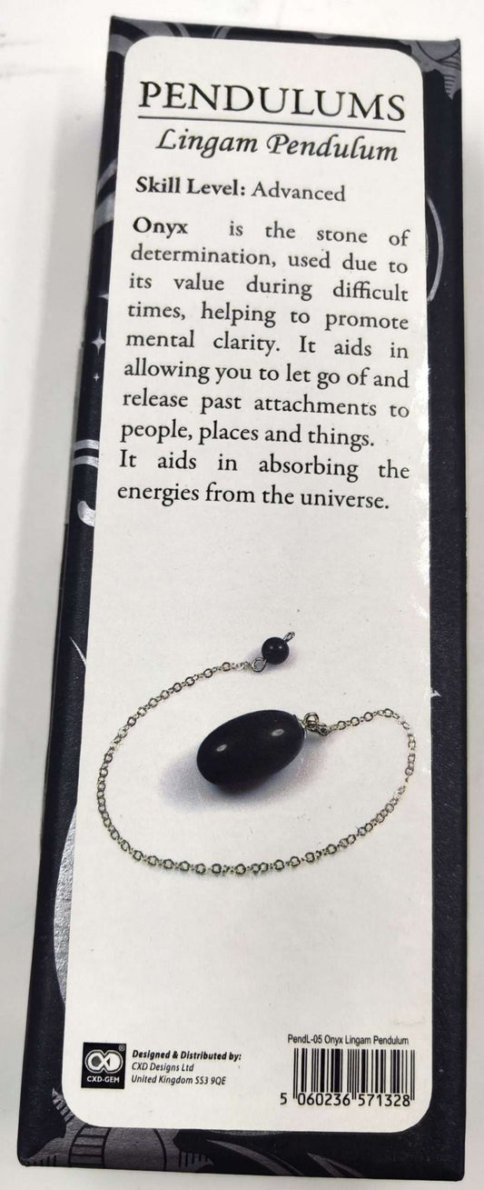 Lingam Pendulum Black Onyx - MarshallsHealthShop