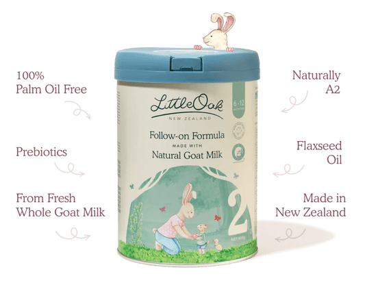 Little Oak Natural Goat Milk Follow - on Formula with Olive Oil 800gm - 1st Stop Marshall's Health Shop, Gift Shop! - Heath and Natural Therapy New Brighton Christchurch - Naturopath