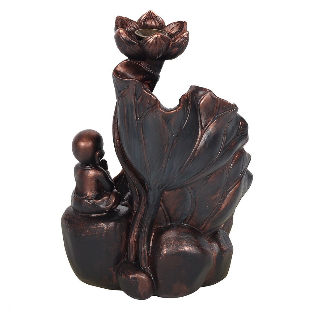 Lotus & Buddha Bronze Backflow Burner - MarshallsHealthShop