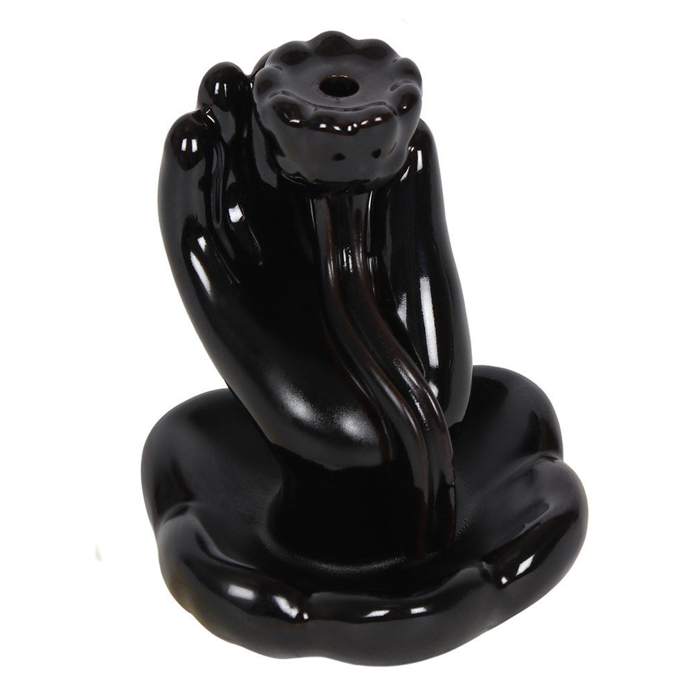 Lotus Flower & Hand Backflow Incense Burner - MarshallsHealthShop