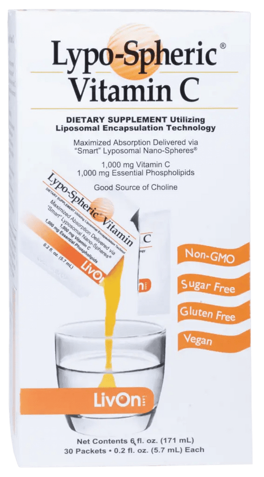 Lypo-Spheric Vitamin C 30 Sachets 1st Stop, Marshall's Health Shop! Most Vitamin C supplements leave your body before absorbing in the immune system. The top-selling liposomal vitamin c supplement since 2004, Lypo-Spheric® Vitamin C delivers this critical nutrient into your bloodstream and cells.