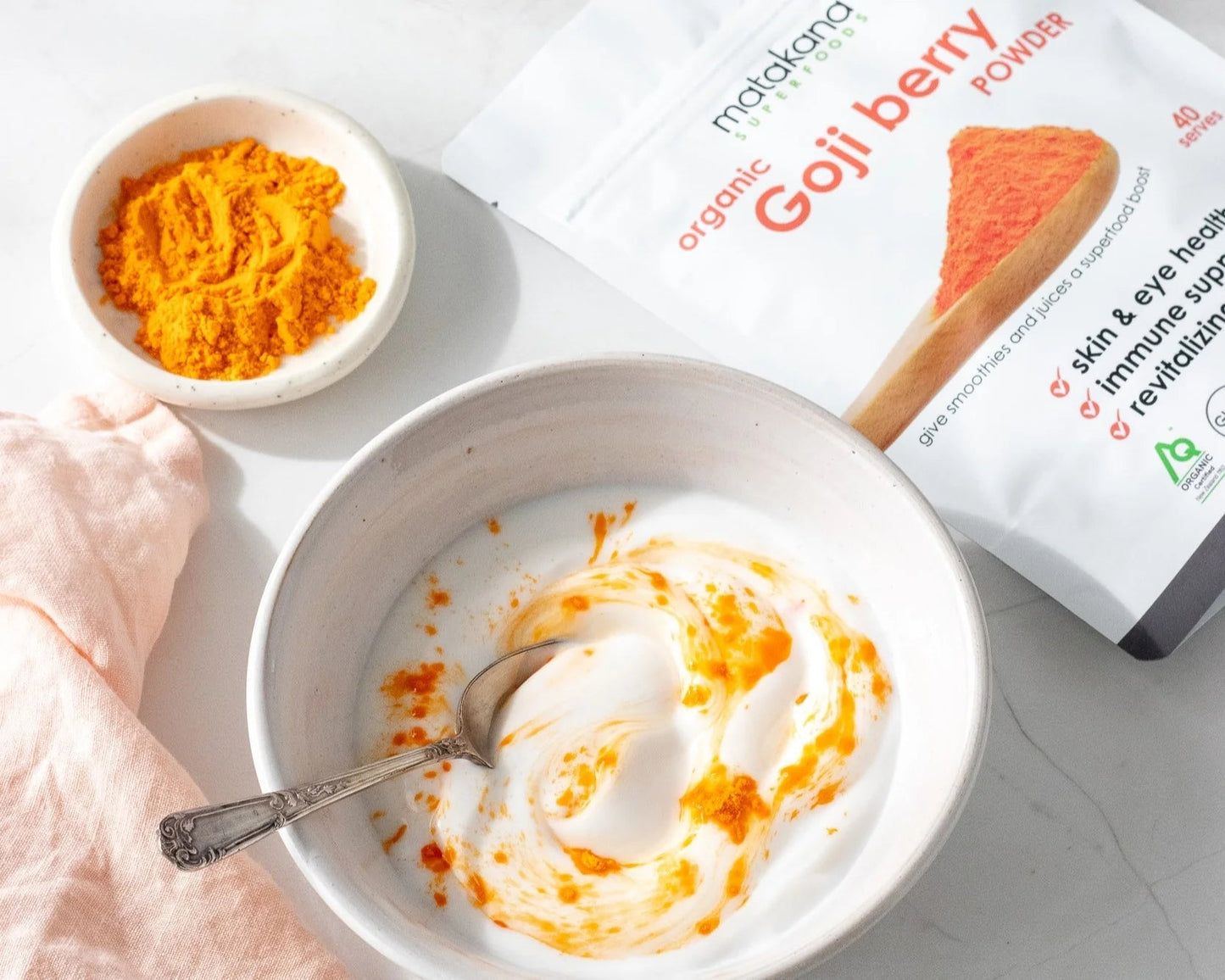 Matakana Organic Goji Berry Powder 100g - 1st Stop Marshall's Health Shop, Gift Shop! - Heath and Natural Therapy New Brighton Christchurch - Naturopath