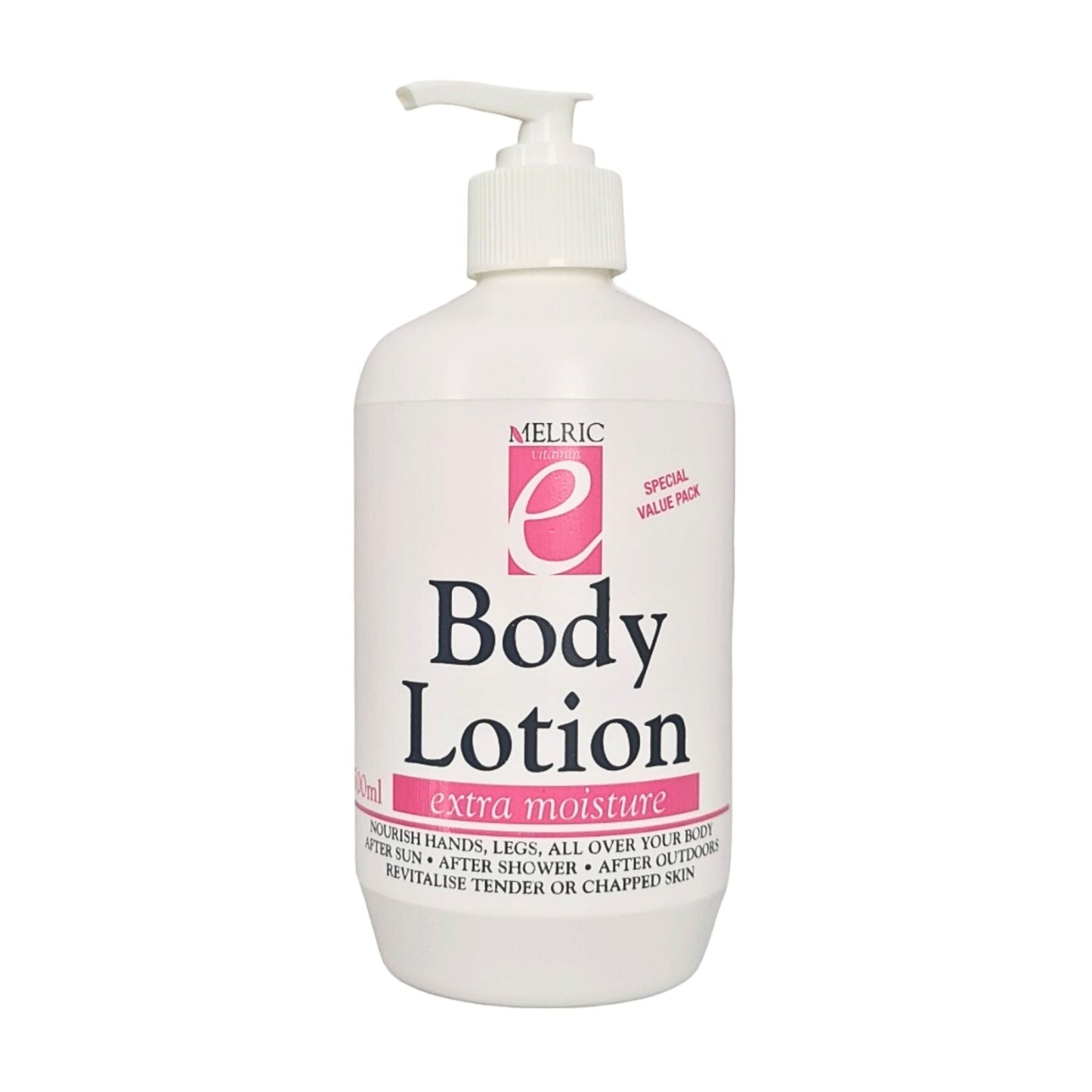 Melric Vit E Lotion 500ml pump - 1st Stop Marshall's Health Shop, Gift Shop! - Heath and Natural Therapy New Brighton Christchurch - Naturopath