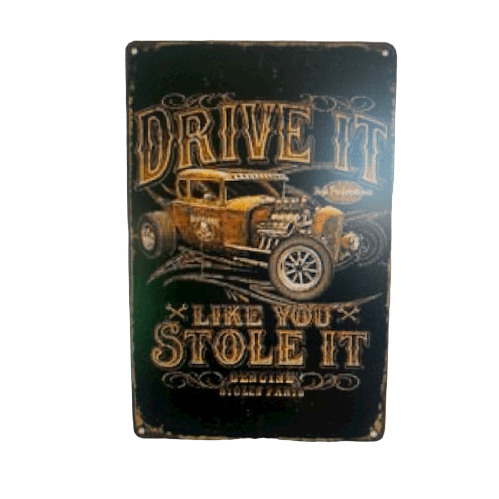 Metal Wall Art Drive it - MarshallsHealthShop