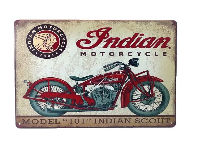 Metal Wall Art Indian Motorcycle - MarshallsHealthShop