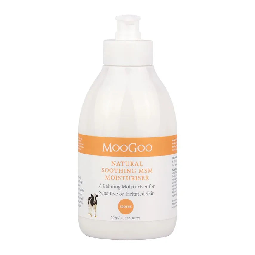 MooGoo Soothing MSM Moisturiser 500g 1st Stop, Marshall's Health Shop! We made this cream with the sensitive types in mind. We know how frustrating it can be for those with fussy skin that react to just about anything and everything.