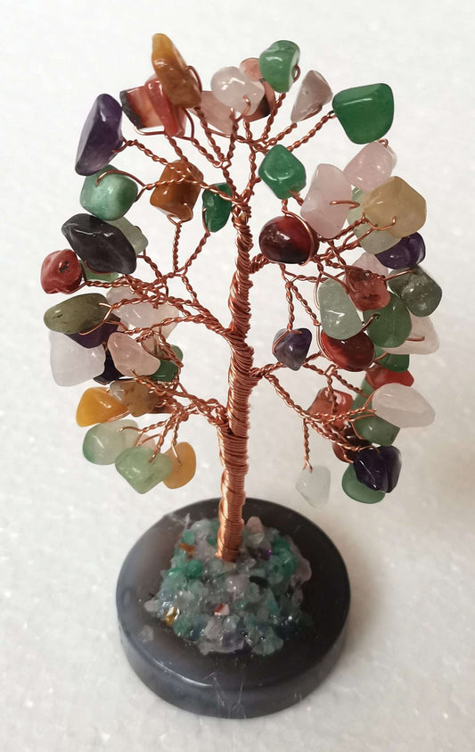 Mixed Gemstone Tree Agate Base - MarshallsHealthShop
