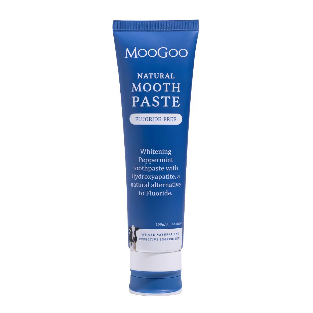 MooGoo Moothpaste Fluoride Free 100g - 1st Stop Marshall's Health Shop, Gift Shop! - Heath and Natural Therapy New Brighton Christchurch - Naturopath