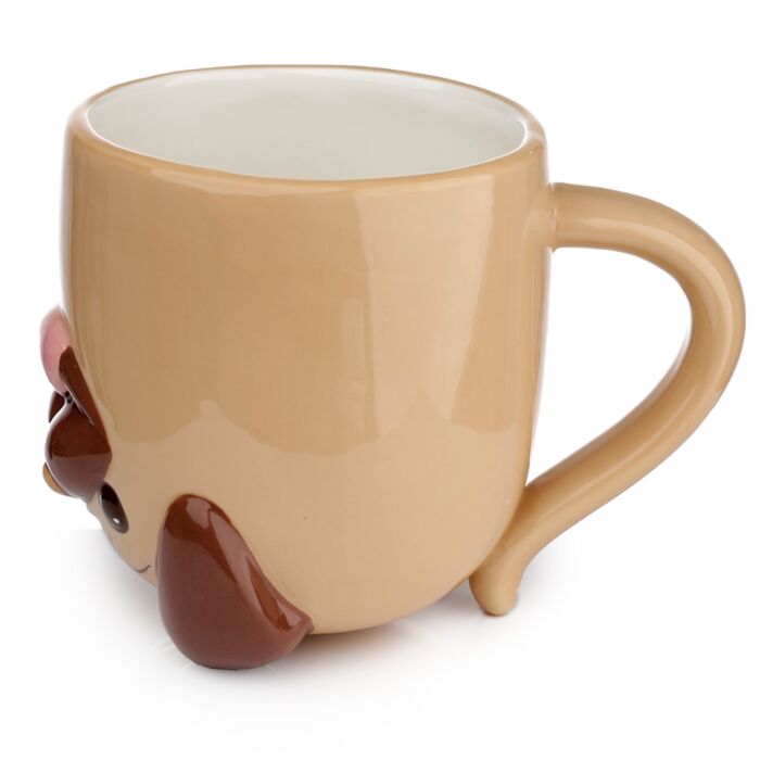 Mopps Pug Upside Down Ceramic Mug - MarshallsHealthShop