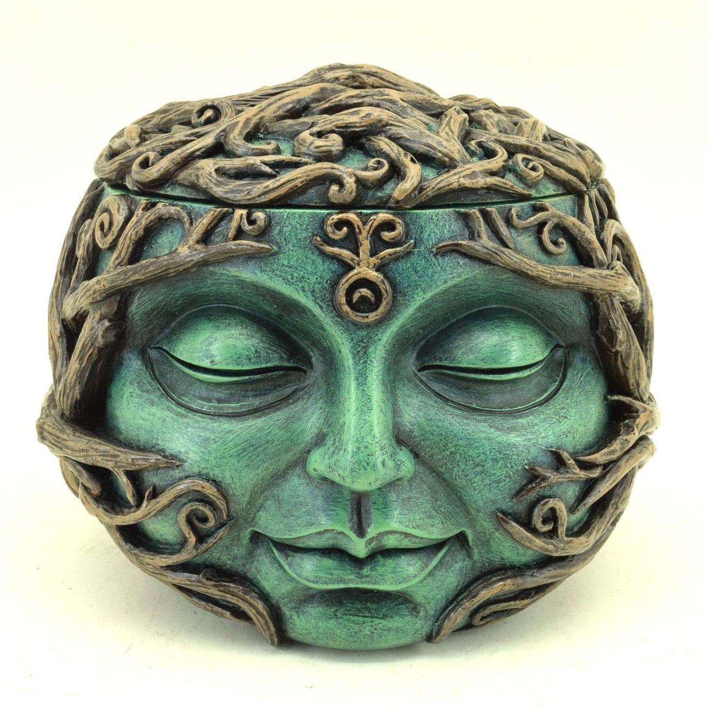 Mystical Tree Spirit Trinket Box
Enchanted Green Face with Vine Detailing
13x13x10.5CM
1st Stop, Marshall's Health Shop, Gift Shop!
SKU: MK414