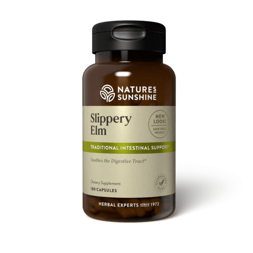 Natures Sunshine Slippery Elm 100 Capsules - MarshallsHealthShop
