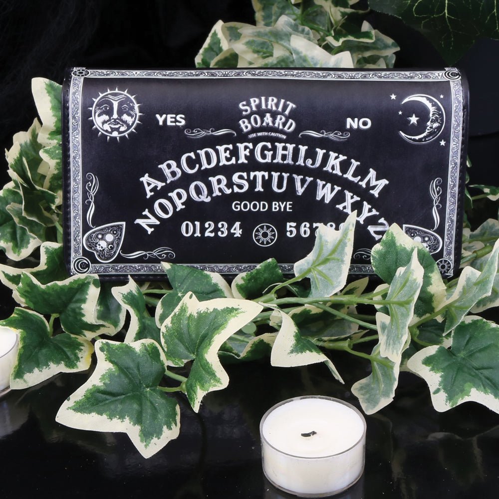 Nemesis Now Spirit Board Embossed Purse Ouija Wallet Black - 1st Stop Marshall's Health Shop, Gift Shop! - Heath and Natural Therapy New Brighton Christchurch - Naturopath