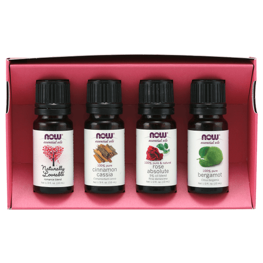 NOW Foods Love At First Scent Essential Oils Kit 1st Stop, Marshall's Health Shop! Love is in the air, and it feels wonderful. Even the gloomiest of days can't bring you down when you have that loving feeling! Wouldn't it be nice to feel so wonderfully positive every day?