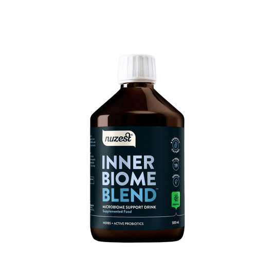 Nuzest Inner Biome Blend 500ml
An organic microbiome support drink mix made from herbal extracts and active probiotic cultures. Inner Biome Blend combines prebiotics, probiotics and postbiotics to support gut health, digestion, and the body’s natural balance. The fermentation process converts natural sugars into organic acids, leaving the finished product free from sugar, as well as gluten, dairy, and added preservatives.
1st Stop, Marshall's Health Shop!