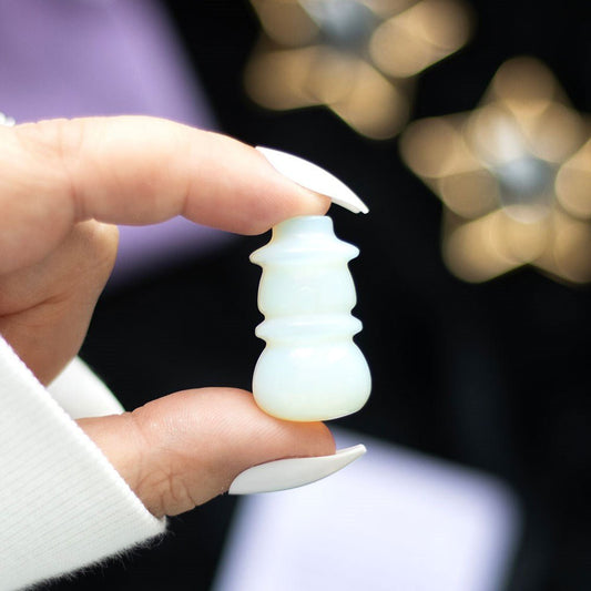 Opalite Crystal Snowman In A Bag - MarshallsHealthShop